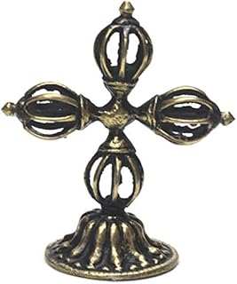 修縁堂】チベット密教法器 九鈷金剛杵 九鈷杵 真鍮製 vajra 18.5cm